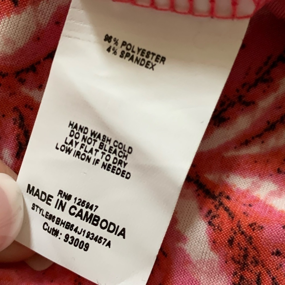 COCOMO 1X Pink Floral Plus Size 3/4 sleeve women’s Pintuck Blouse top sh… - Picture 12 of 12